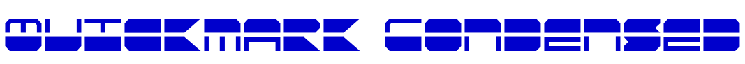 Quickmark Condensed шрифт