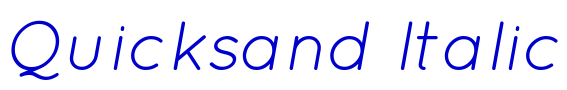 Quicksand Italic шрифт