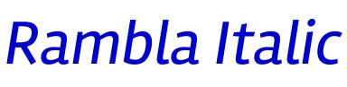 Rambla Italic шрифт