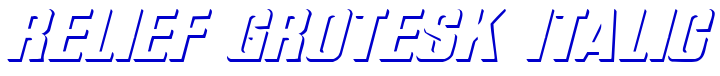 Relief Grotesk Italic шрифт