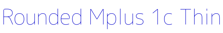 Rounded Mplus 1c Thin шрифт