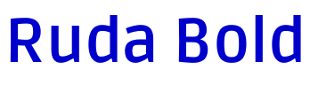 Ruda Bold шрифт