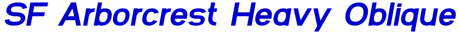 SF Arborcrest Heavy Oblique шрифт