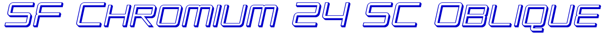 SF Chromium 24 SC Oblique шрифт