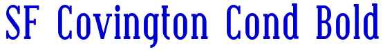 SF Covington Cond Bold шрифт