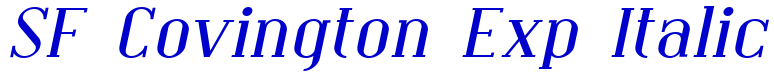 SF Covington Exp Italic шрифт