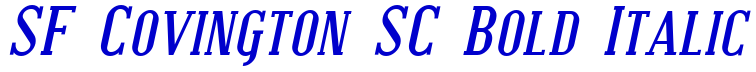 SF Covington SC Bold Italic шрифт