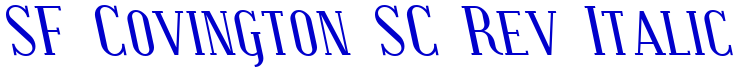 SF Covington SC Rev Italic шрифт