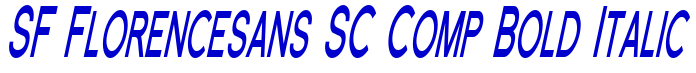 SF Florencesans SC Comp Bold Italic шрифт