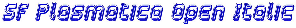 SF Plasmatica Open Italic шрифт