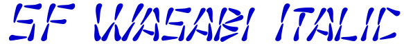 SF Wasabi Italic шрифт