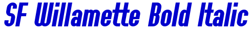 SF Willamette Bold Italic шрифт