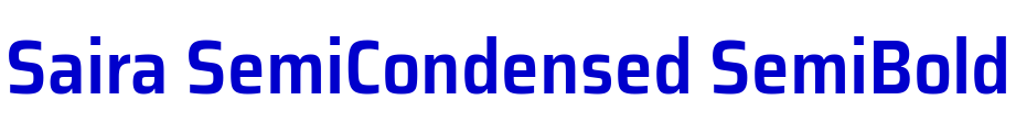 Saira SemiCondensed SemiBold шрифт