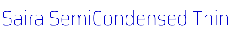 Saira SemiCondensed Thin шрифт