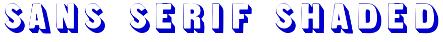 Sans Serif Shaded шрифт