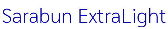 Sarabun ExtraLight шрифт