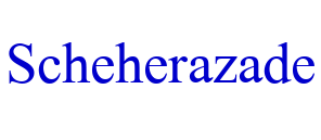 Scheherazade шрифт