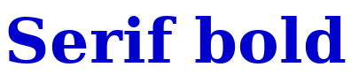 Serif bold шрифт