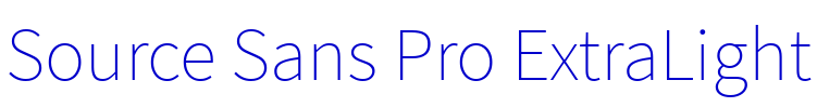 Source Sans Pro ExtraLight шрифт