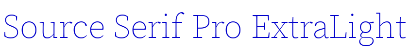 Source Serif Pro ExtraLight шрифт