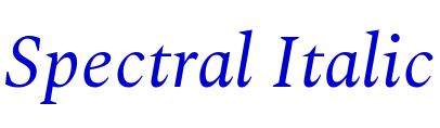 Spectral Italic шрифт
