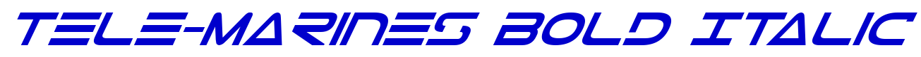 Tele-Marines Bold Italic шрифт