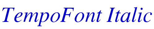 TempoFont Italic шрифт