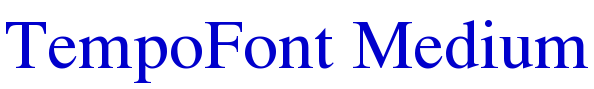 TempoFont Medium шрифт