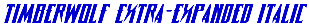 Timberwolf Extra-expanded Italic шрифт