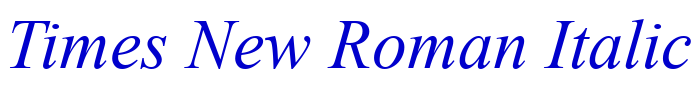 Times New Roman Italic шрифт