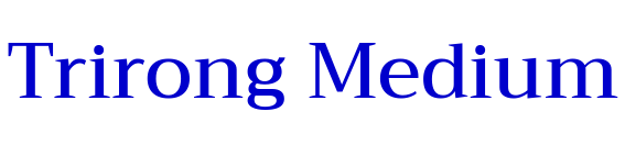 Trirong Medium шрифт