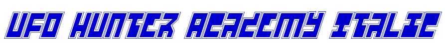 UFO Hunter Academy Italic шрифт