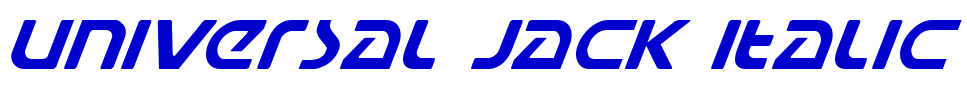 Universal Jack Italic шрифт