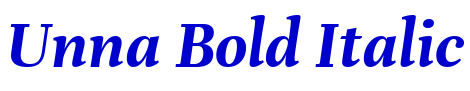 Unna Bold Italic шрифт