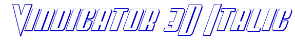 Vindicator 3D Italic шрифт