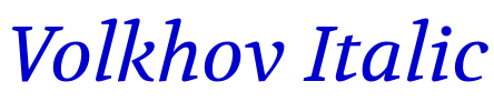 Volkhov Italic шрифт