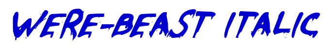 Were-Beast Italic шрифт
