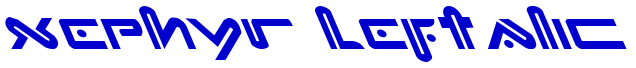 Xephyr Leftalic шрифт