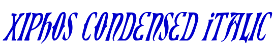 Xiphos Condensed Italic шрифт