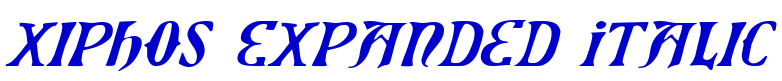 Xiphos Expanded Italic шрифт