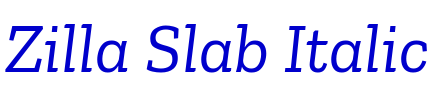 Zilla Slab Italic шрифт