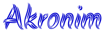 Akronim шрифт
