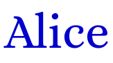 Alice шрифт