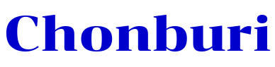 Chonburi шрифт