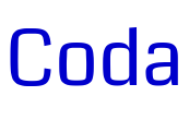 Coda шрифт