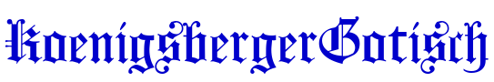 KoenigsbergerGotisch шрифт