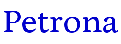 Petrona шрифт