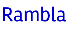Rambla шрифт